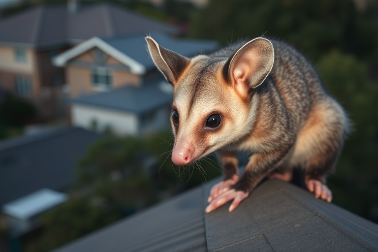Possum in Tullamarine residential area